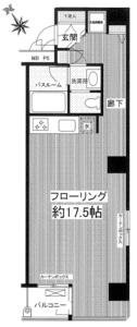 デュオ・スカーラ兜町6階の間取り図