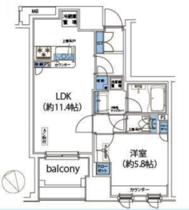 ファミール東銀座グランスイートタワーの間取り